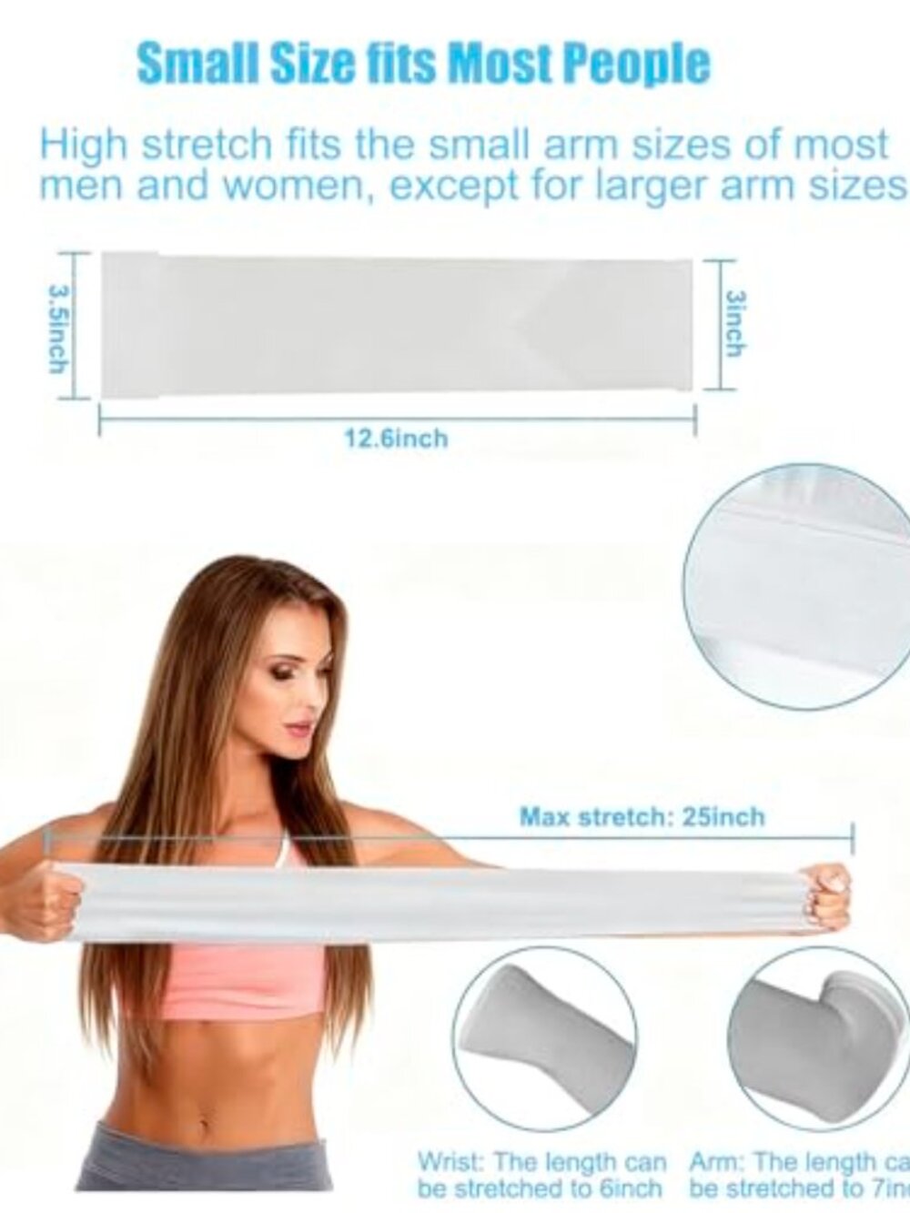UV Protection Arm Sleeves UPF 50+ Cooling Compression Tattoo Cover Up (6 Pairs) - Picture 5 of 7